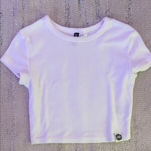 H&M Cropped Terry Cloth T-Shirt